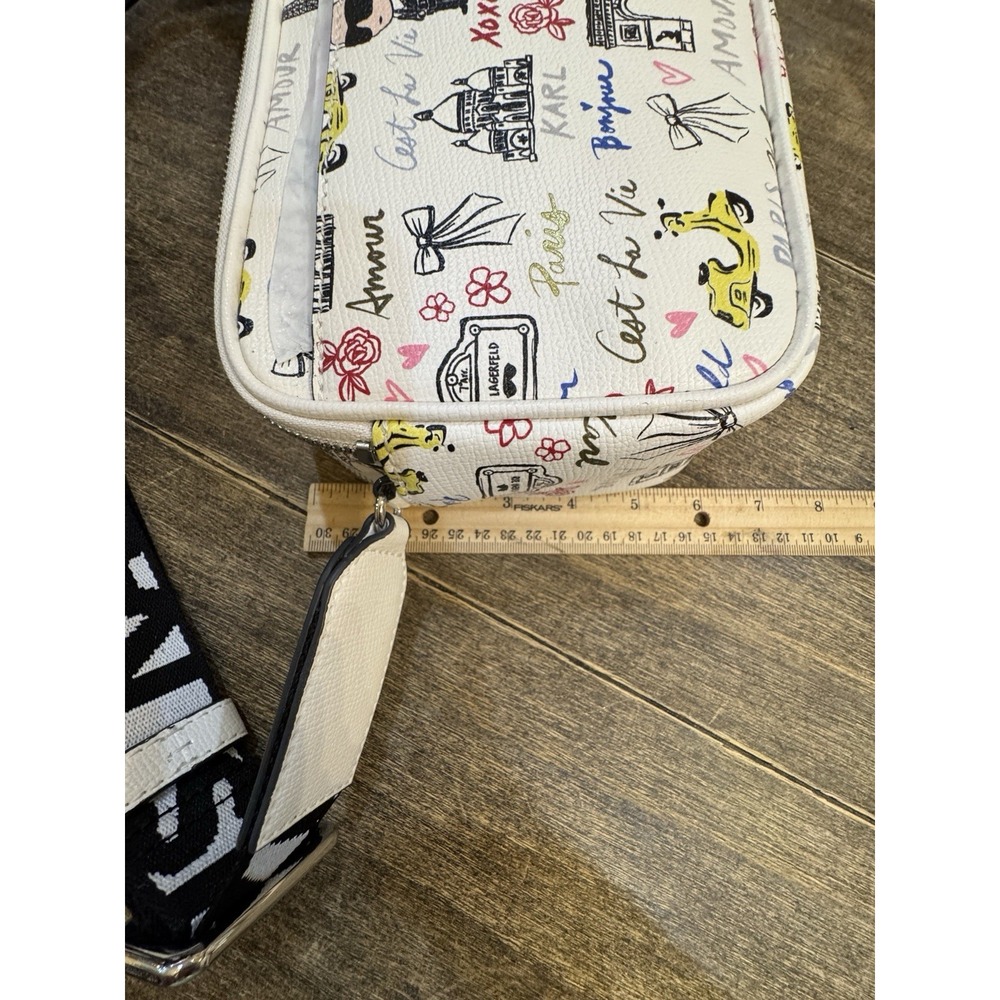 Karl Lagerfeld Paris Maybelle Crossbody Bag Parisian Print - Picture 12 of 16